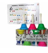 Rainbow Handbells - Set of 8